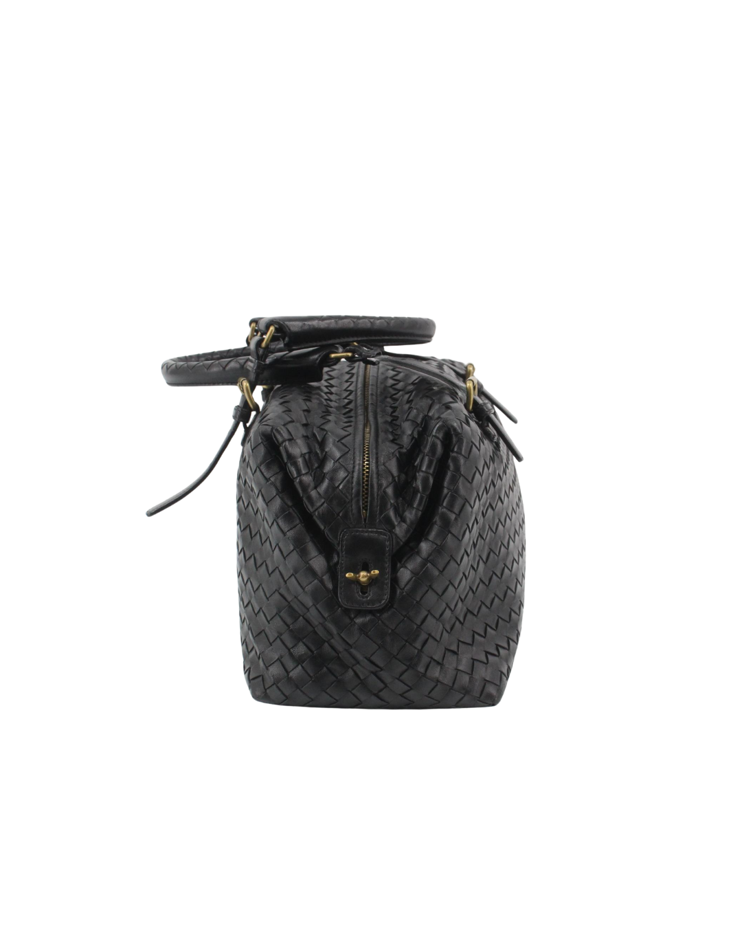 Bottega Veneta Black Boston Handbag
