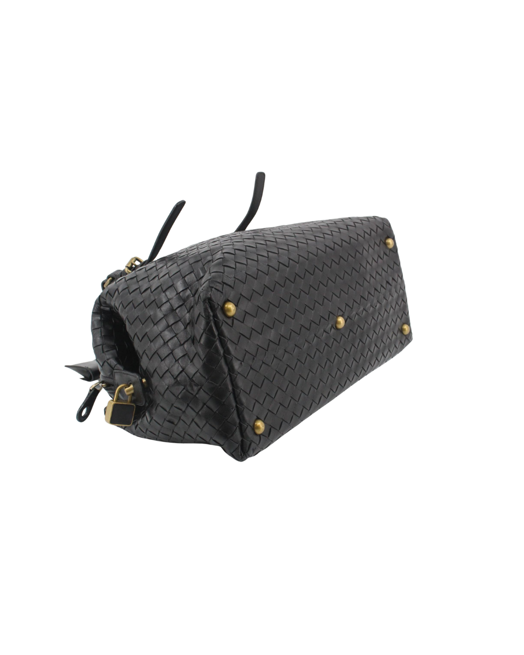 Bottega Veneta Black Boston Handbag