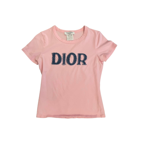 Christian Dior Baby Pink Logo Tee