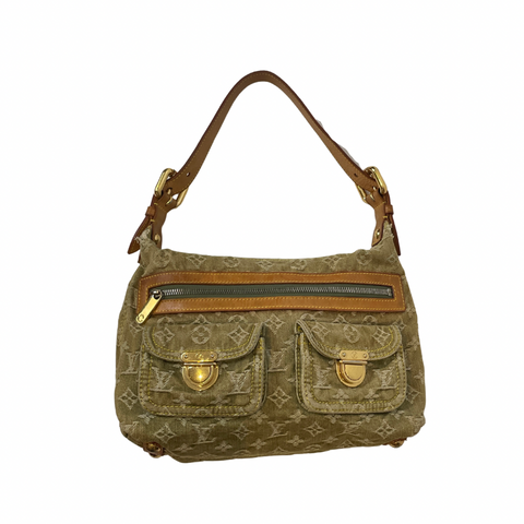 Louis Vuitton Green Denim Baggy