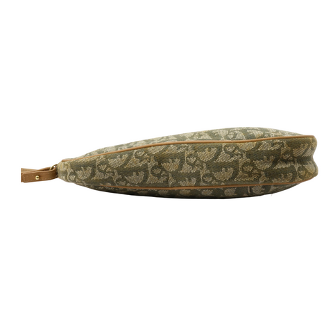 Christian Dior Green Saddle Pochette