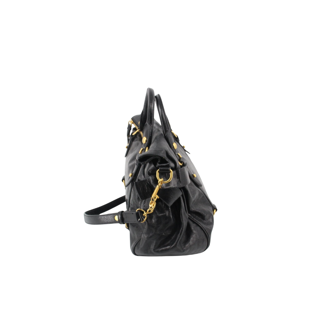 Miu Miu Vitello Leather Bow Bag