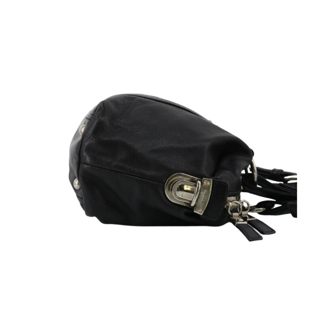 Prada Black Leather Shoulder Bag
