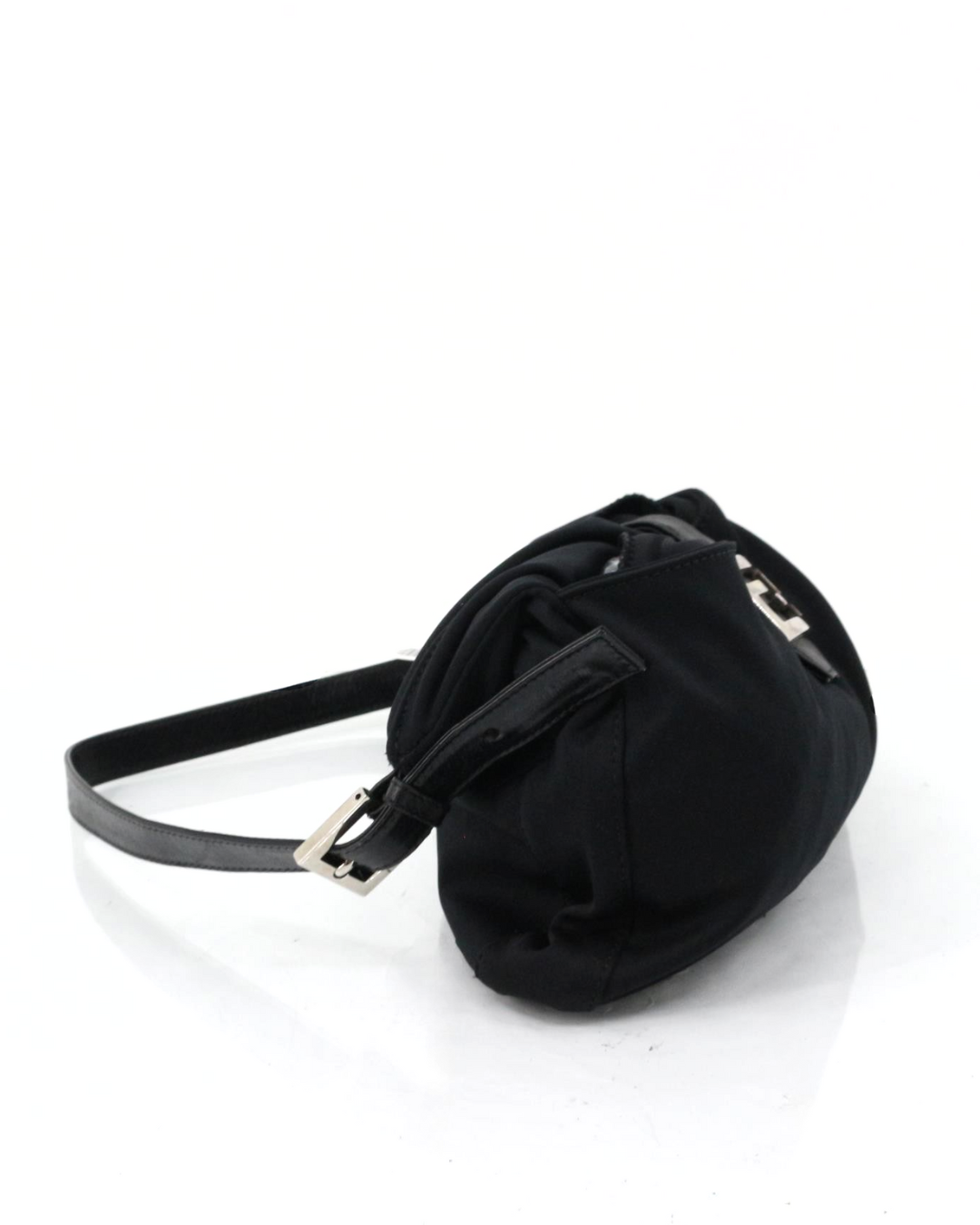 Fendi Black Fabric Hobo