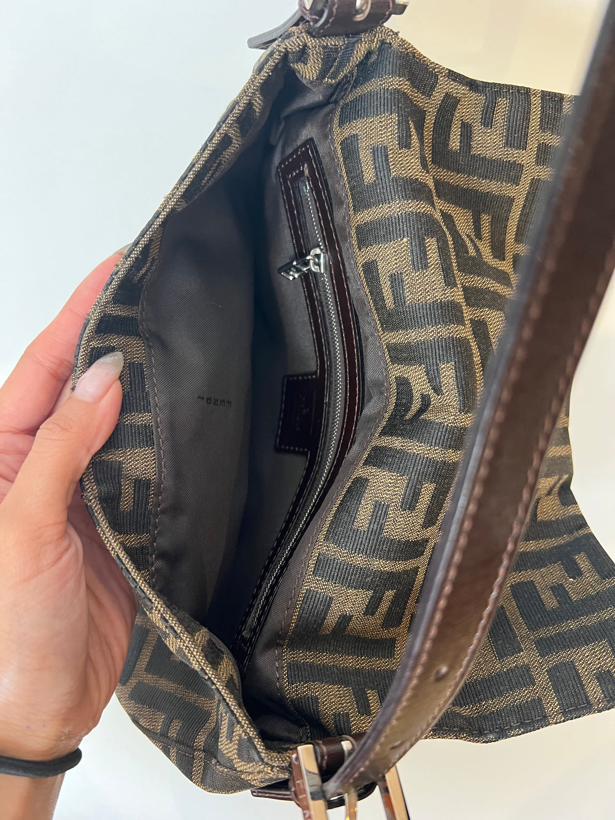 Fendi Zucca Baguette Shoulder Bag