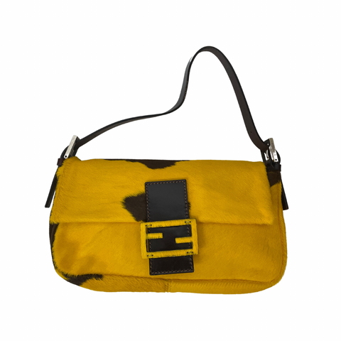 Fendi Rare Yellow Ponyhair Baguette