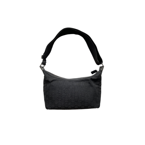Gucci Black Monogram Canvas Shoulder Bag