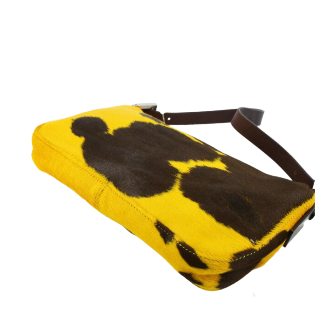 Vintage Fendi Rare Yellow Ponyhair Baguette – photo 3 of 4