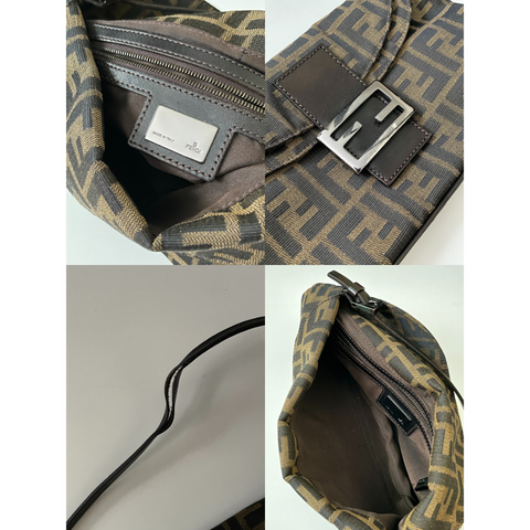 Fendi Double Flap Zucca Shoulder Bag