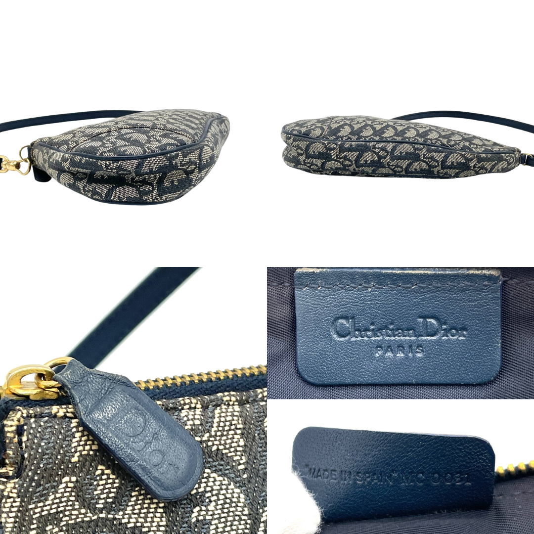 Christian Dior Navy Saddle Pochette