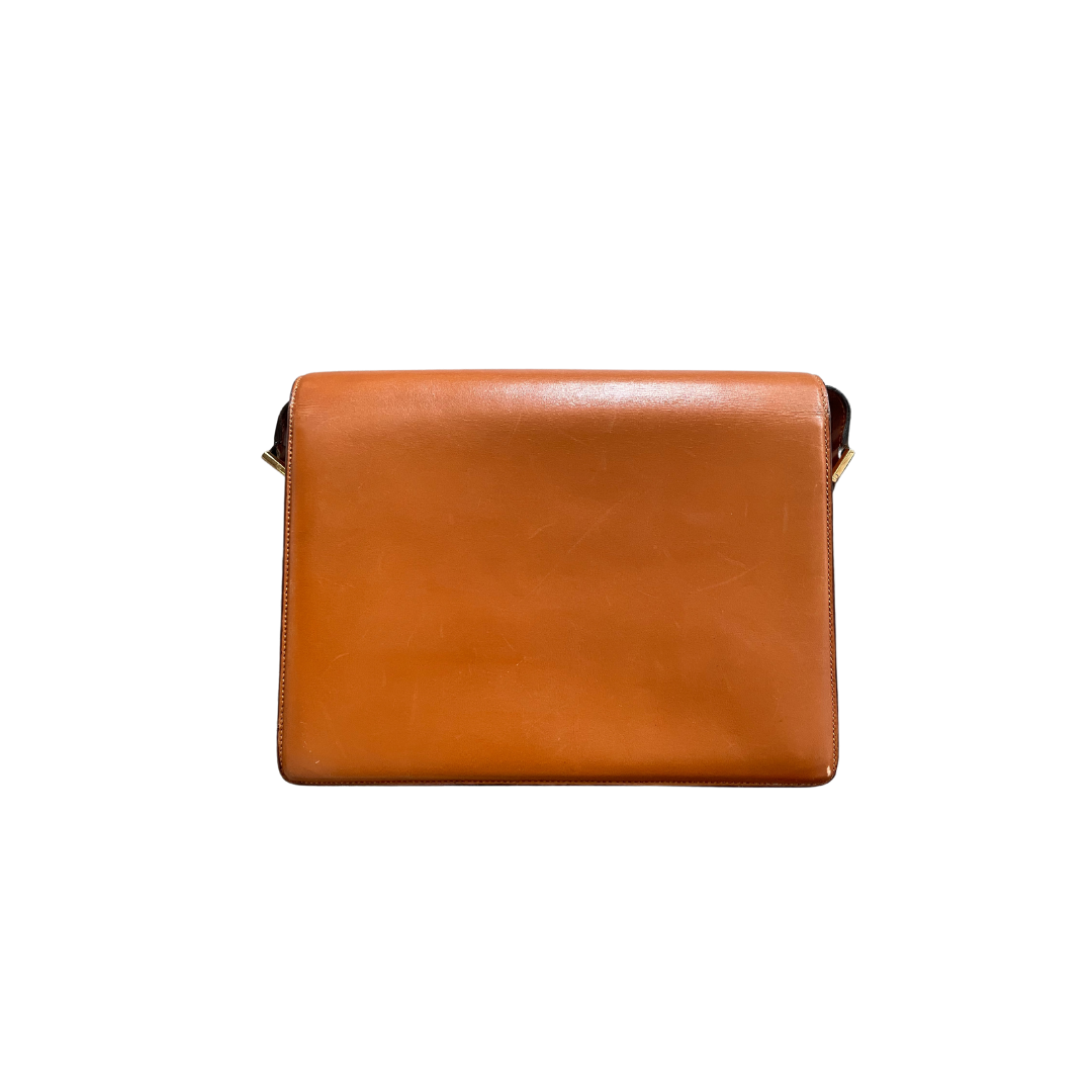 Gucci Cognac Leather GG Crossbody