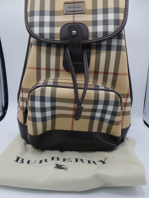 Burberry Beige Novacheck Backpack