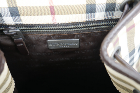 Burberry Beige Novacheck Backpack