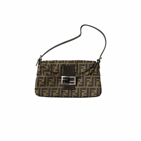 Fendi Double Flap Zucca Shoulder Bag