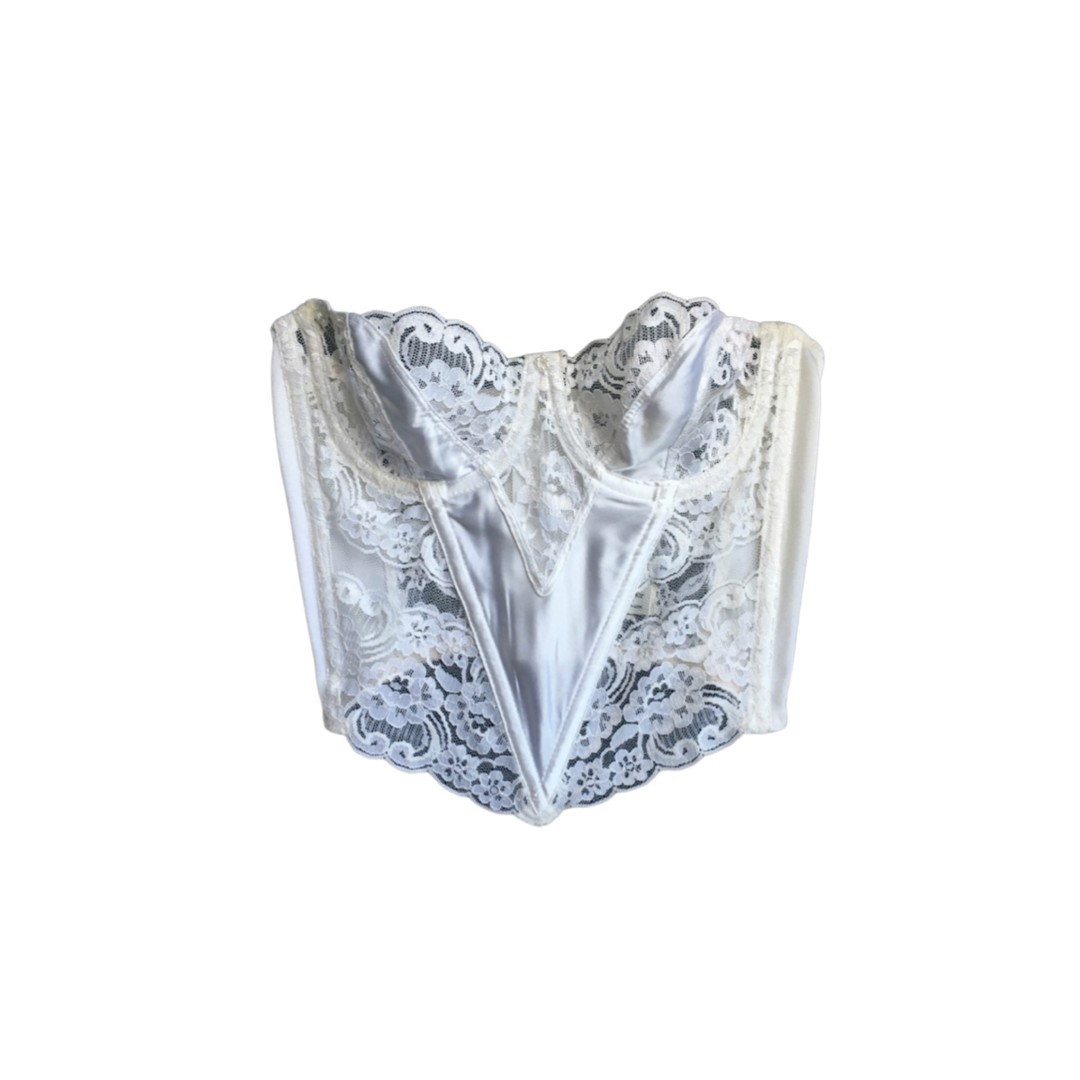 Christian Dior White Lace Corset