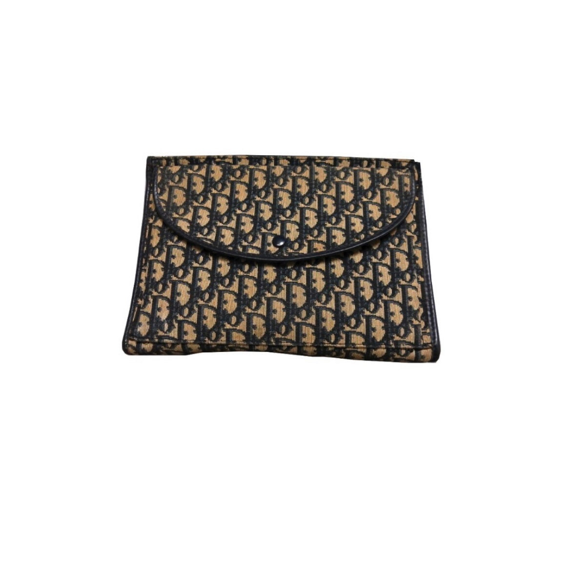 Christian Dior Navy Monogram Clutch