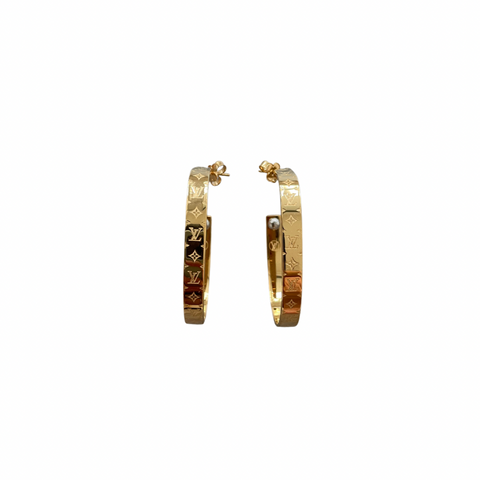 Louis Vuitton Nanogram Hoop Earrings