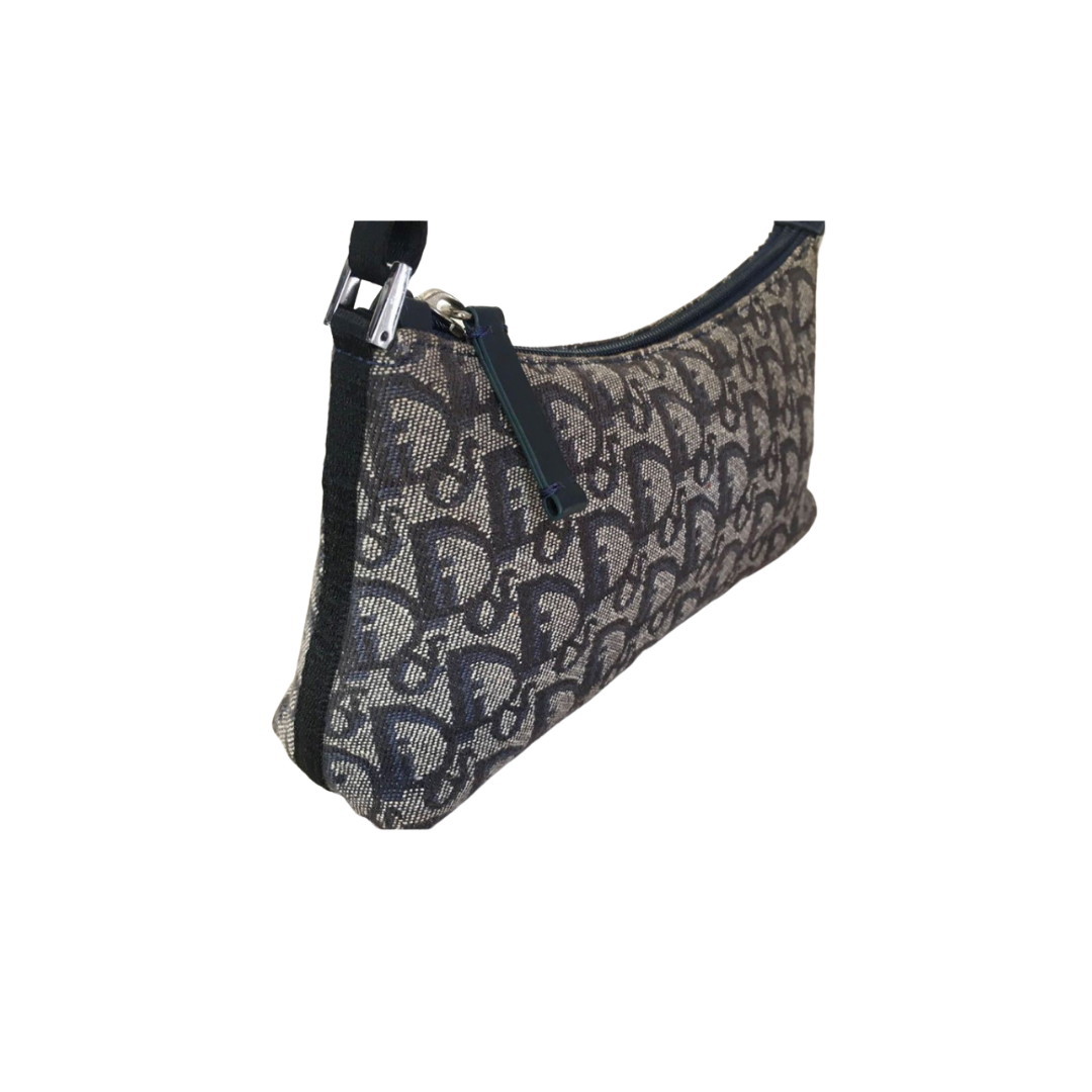 Christian Dior Navy Trotter Adjustable Shoulder Bag