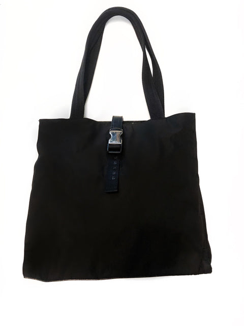 Prada Nylon Buckle Tote