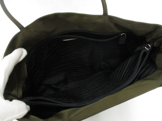 Prada Large Nylon Tote in Khaki