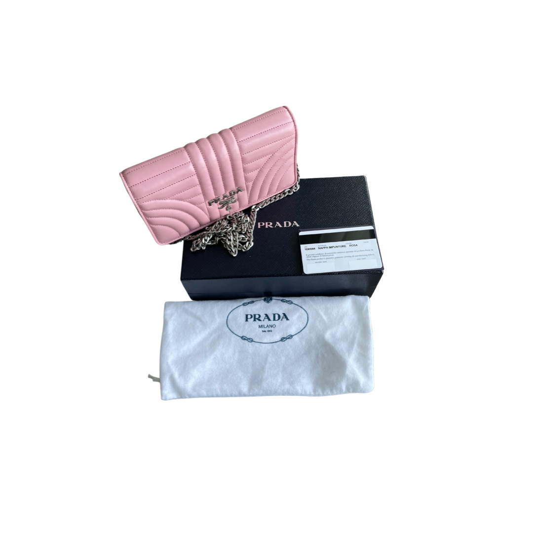 Prada Pink Mini Diagramme Crossbody