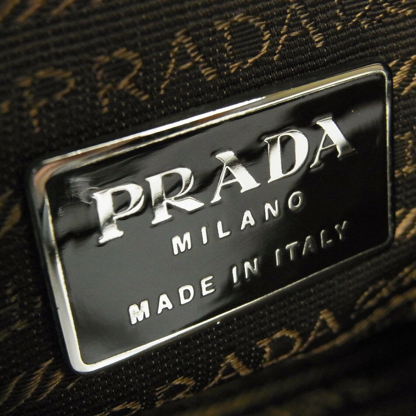 Prada Khaki Nylon Tote Bag