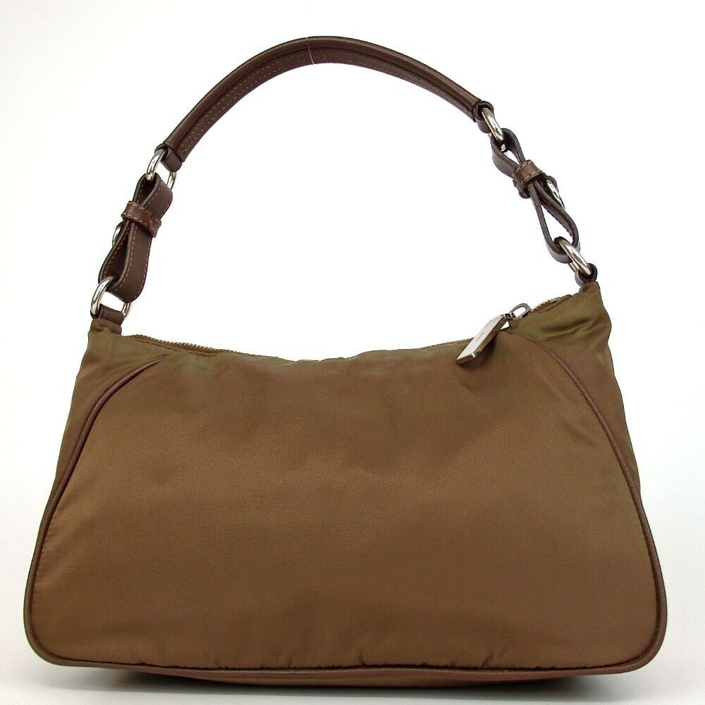 Prada Brown Nylon Hobo Bag