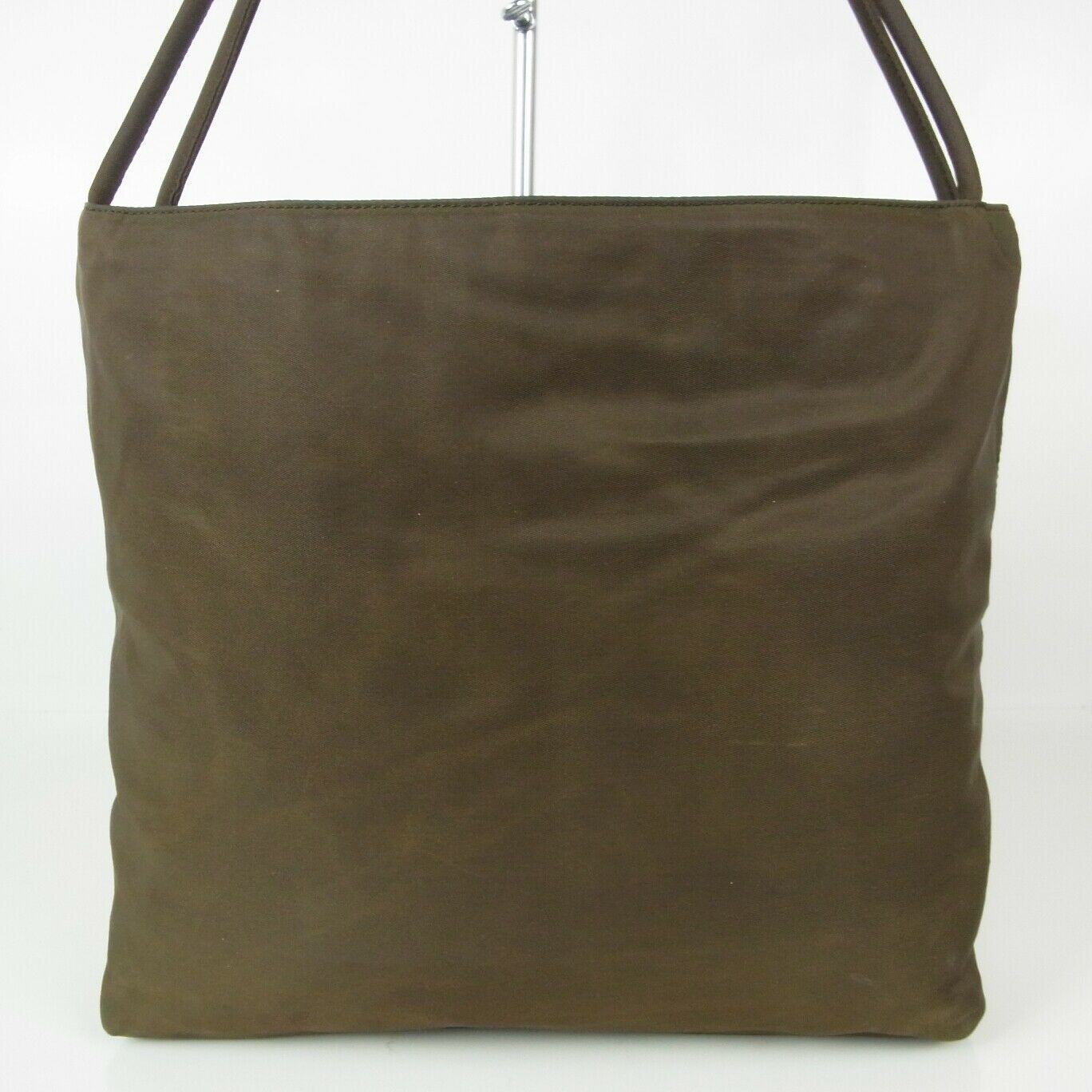 Prada Khaki Nylon Tote Bag