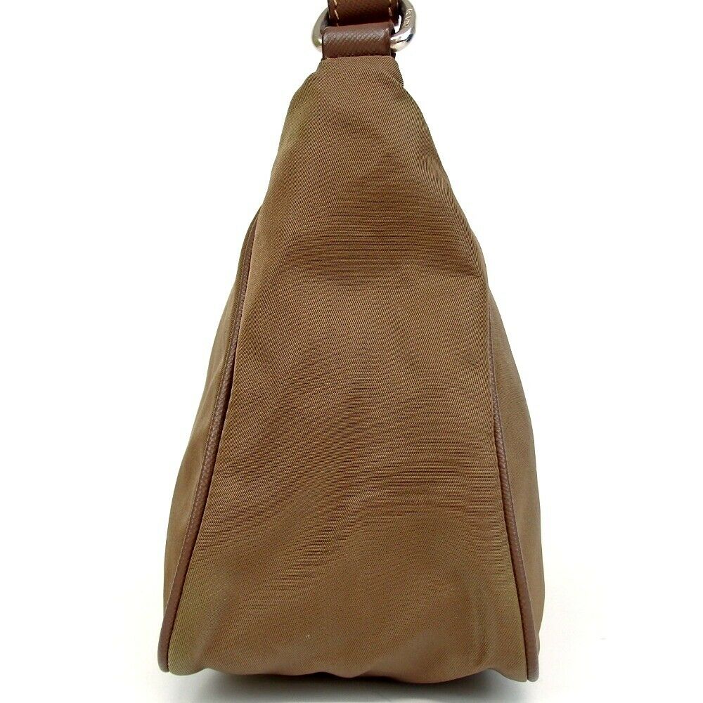 Prada Brown Nylon Hobo Bag