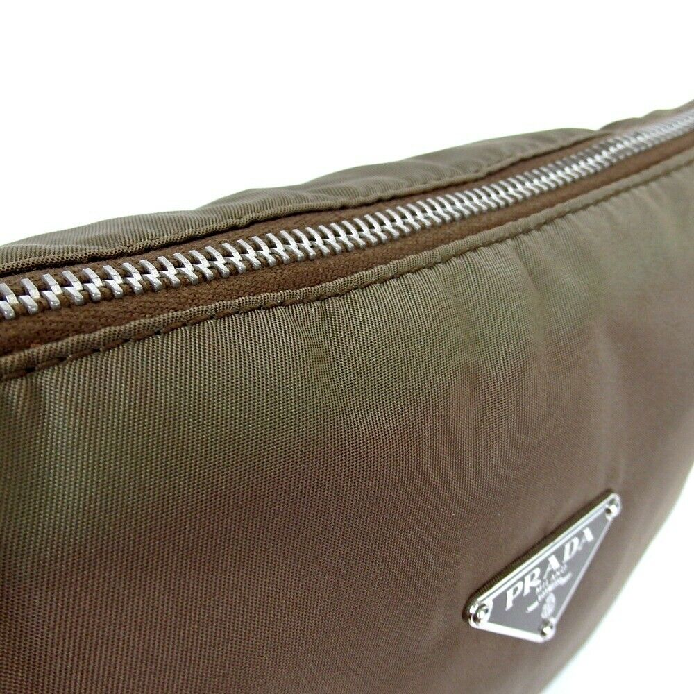 Prada Brown Nylon Hobo Bag