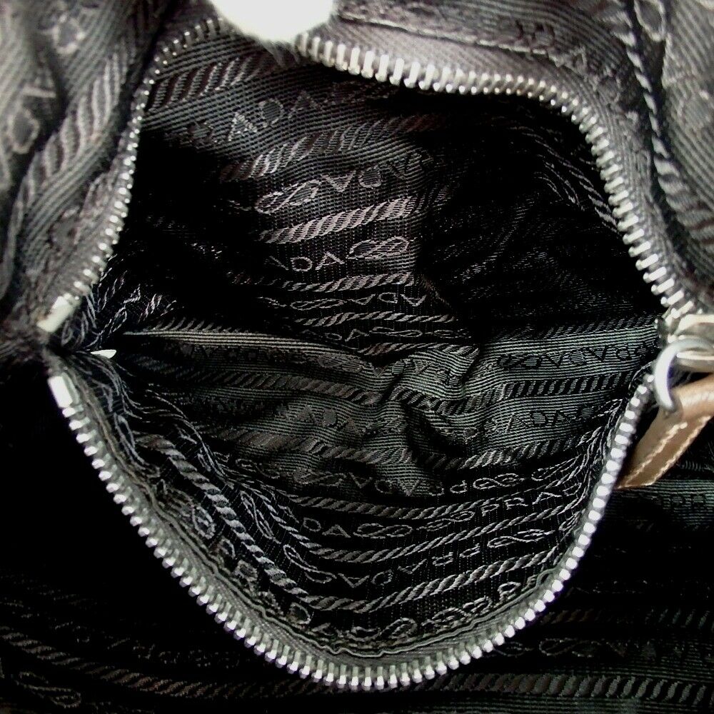 Prada Brown Nylon Hobo Bag