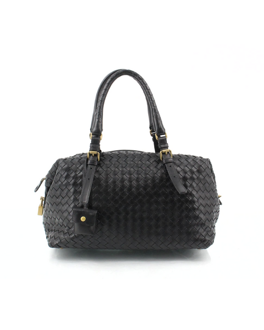Bottega Veneta Black Boston Handbag