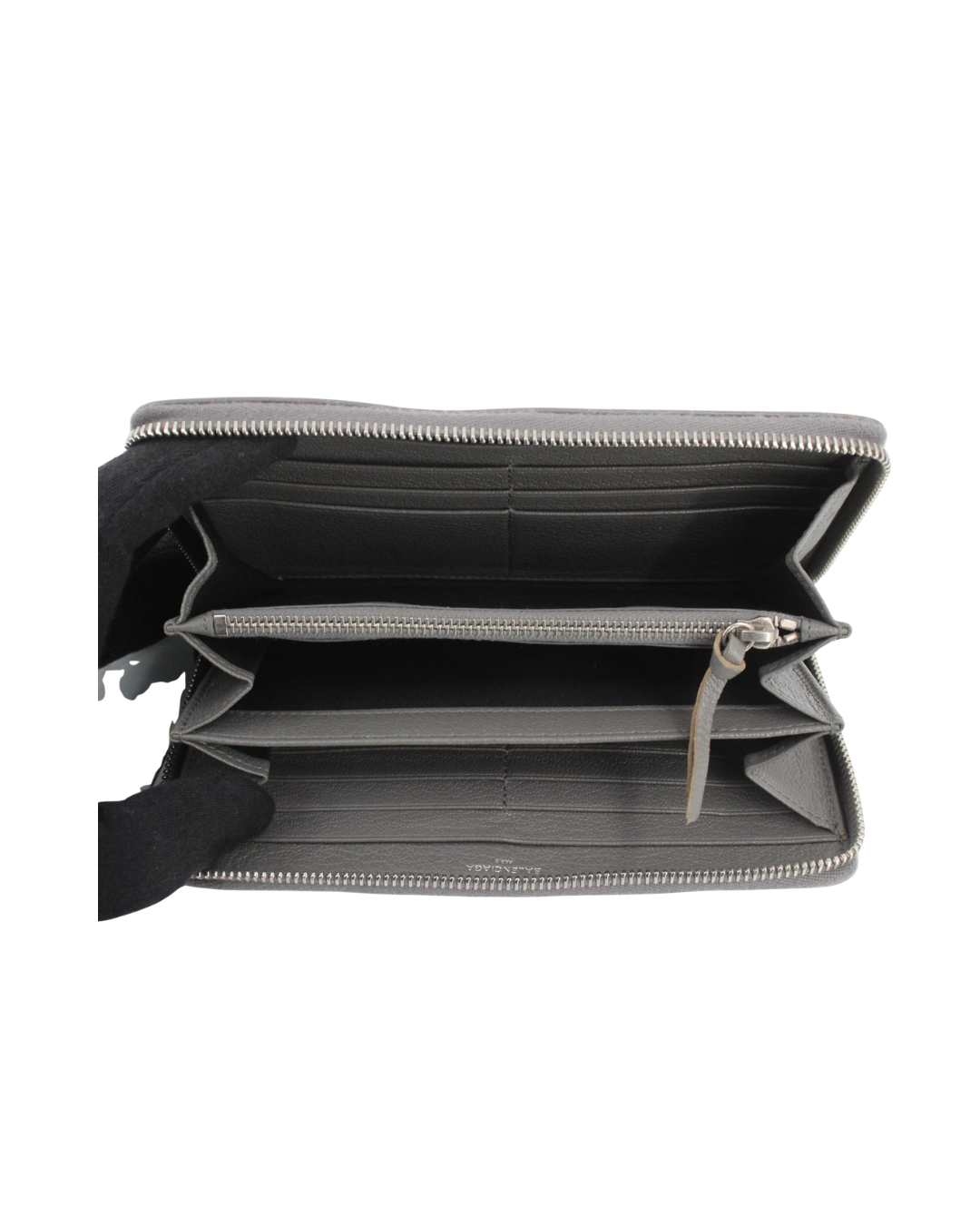 Balenciaga Motocross Grey Zip Wallet