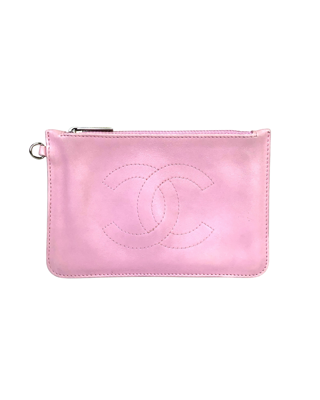 Chanel Pink Leather Pouch