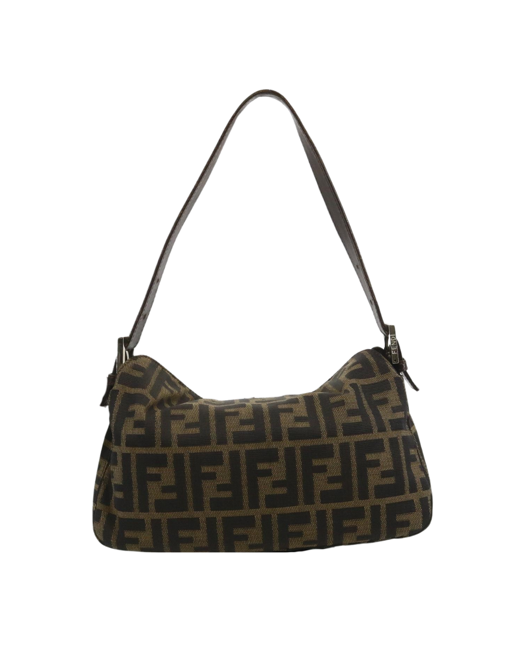 Fendi Zucca Double Flap Shoulder Bag