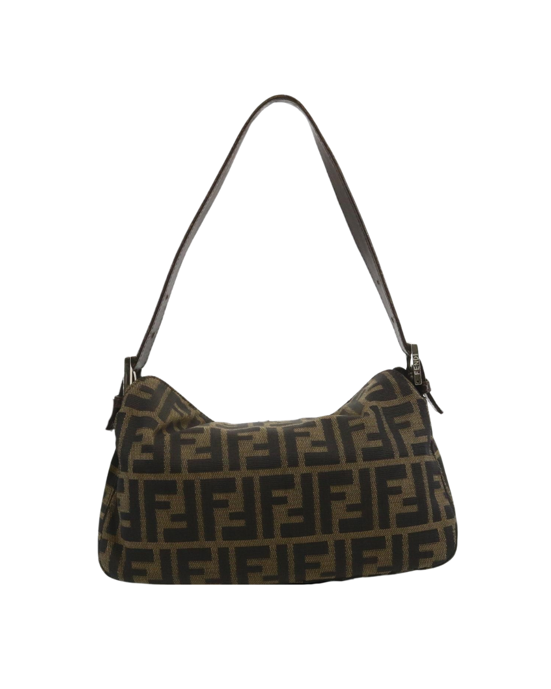 Fendi Zucca Double Flap Shoulder Bag