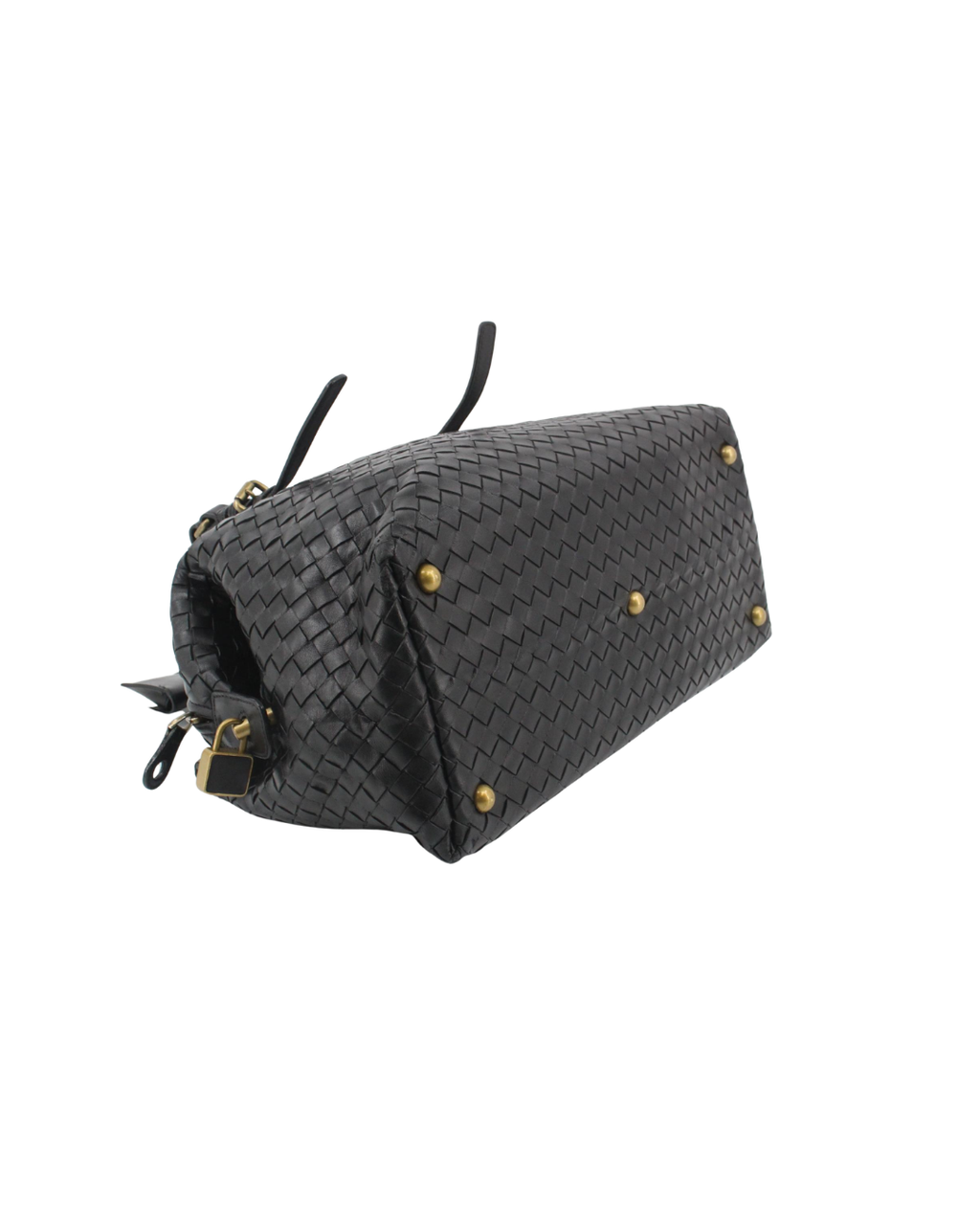 Bottega Veneta Black Boston Handbag