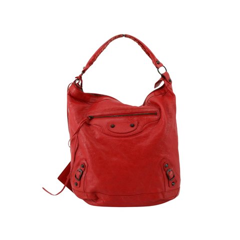 Red Balenciaga Day Bag
