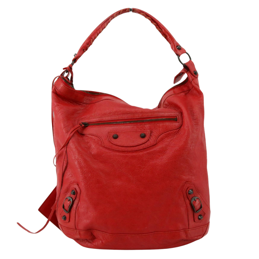 Red Balenciaga Day Bag