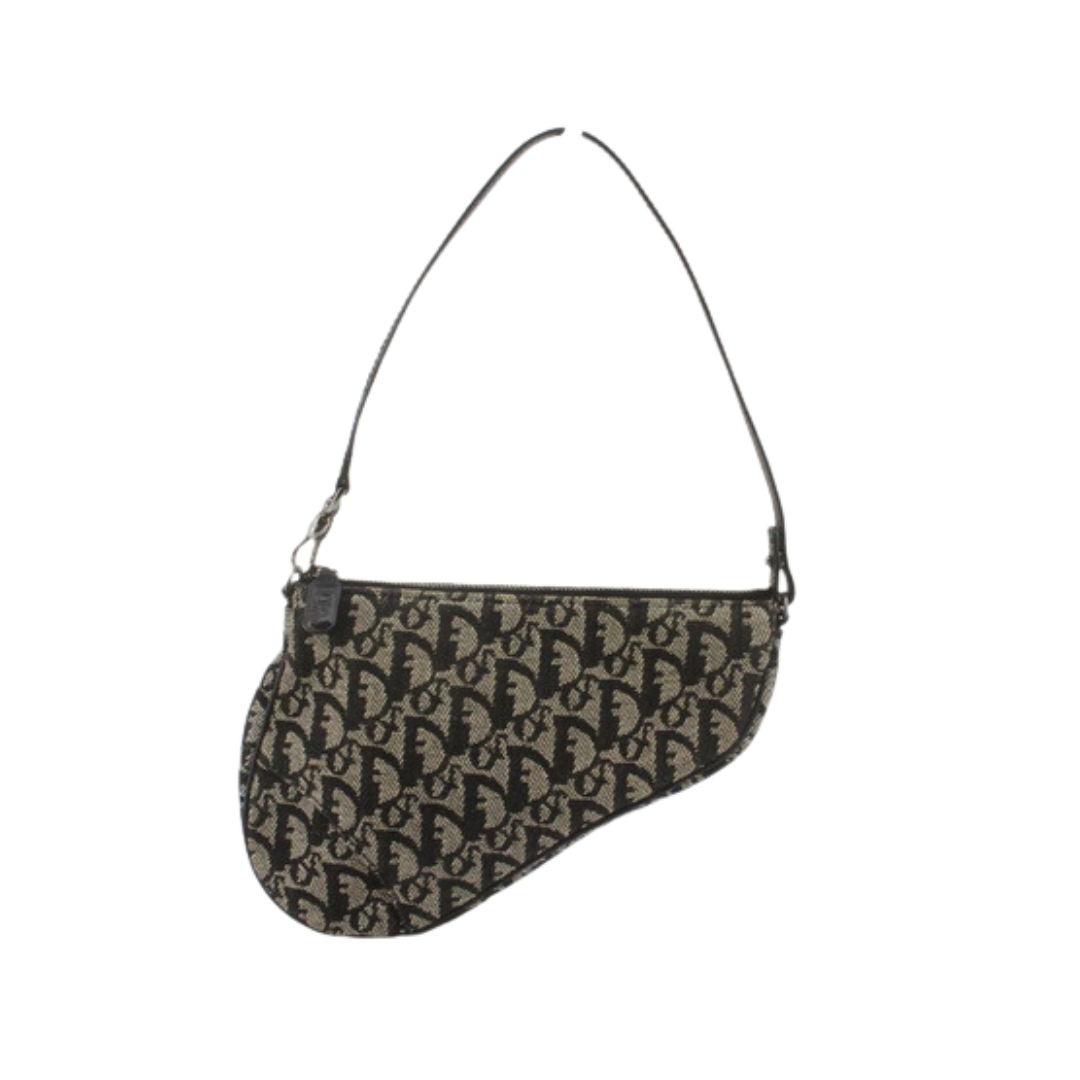 Vintage Christian Dior Black Saddle Pochette – photo 1 of 6