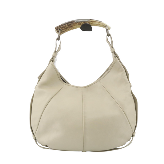 Yves Saint Laurent White Leather Mombasa