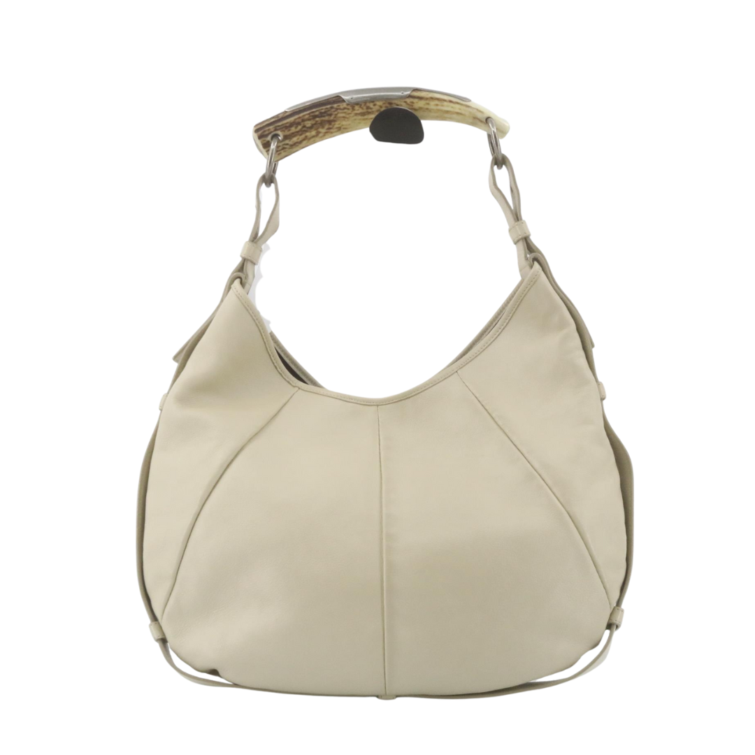 Yves Saint Laurent White Leather Mombasa