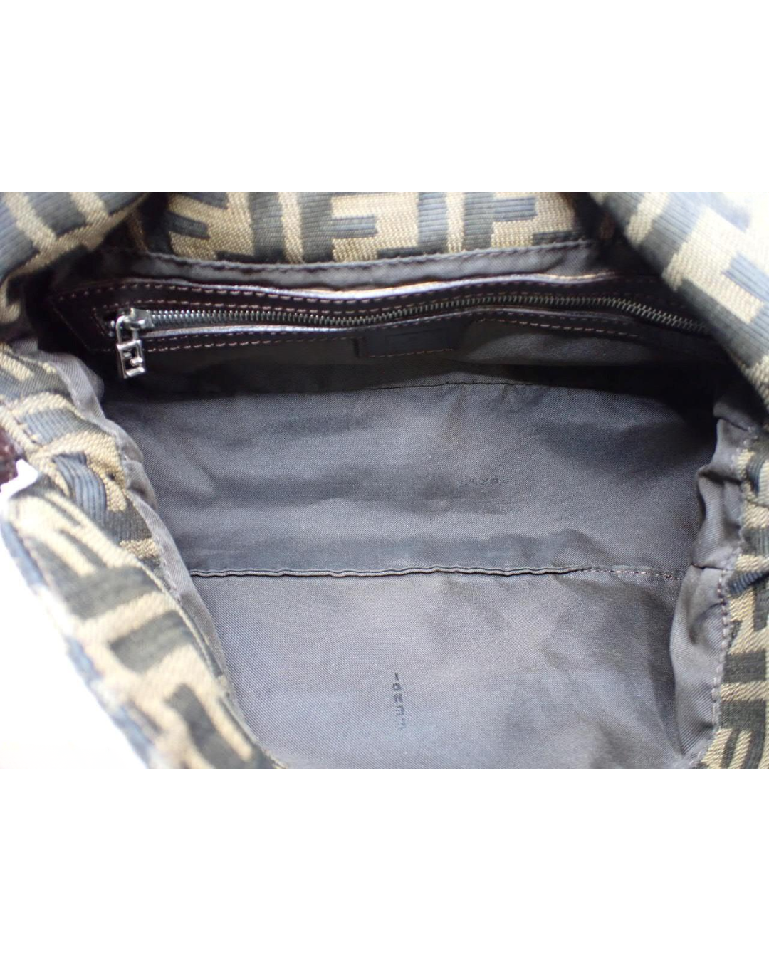 Fendi Zucca Double Flap Shoulder Bag