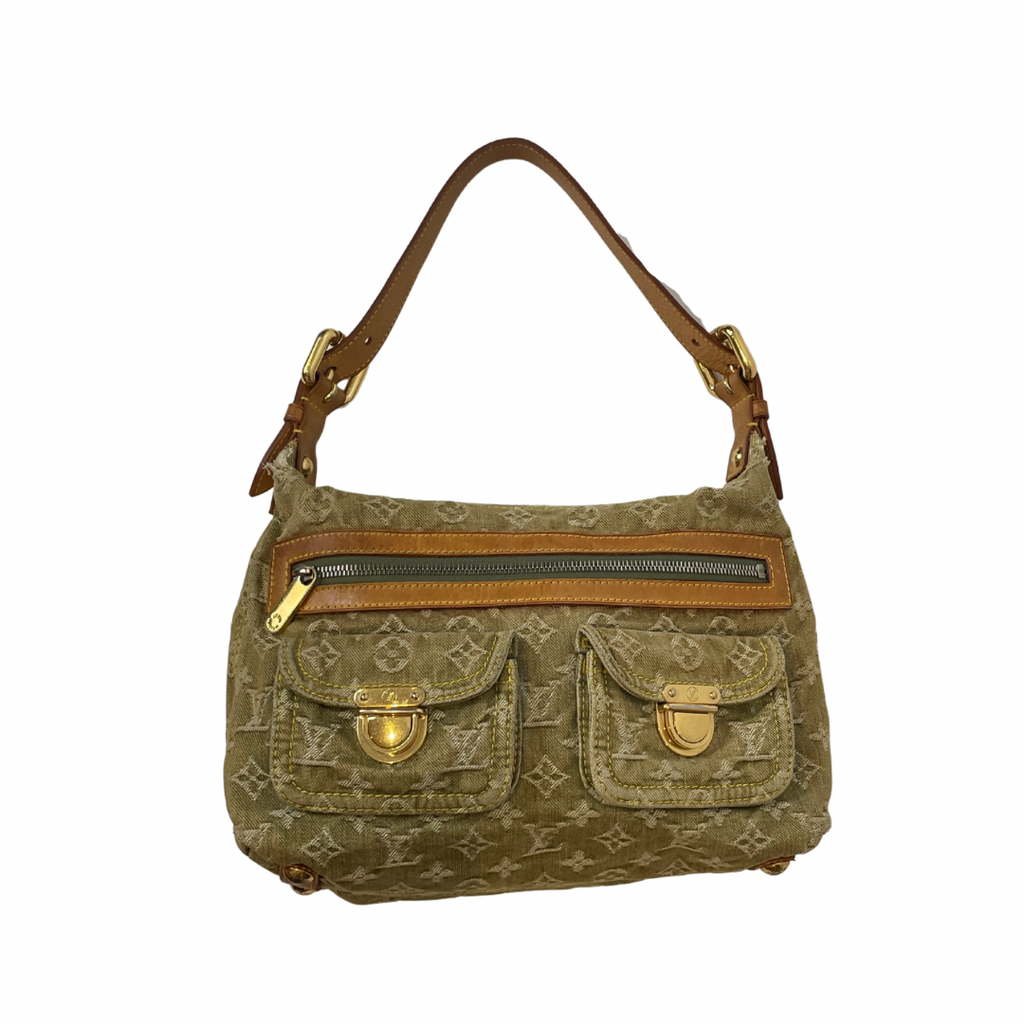 Louis Vuitton Green Denim Baggy