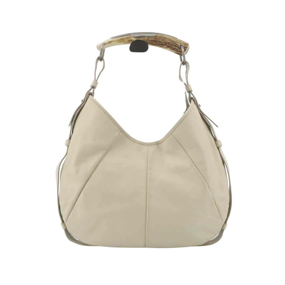 Yves Saint Laurent White Leather Mombasa