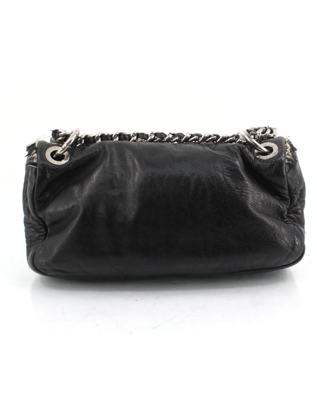 Chanel Shearling Fringe Leather Flap