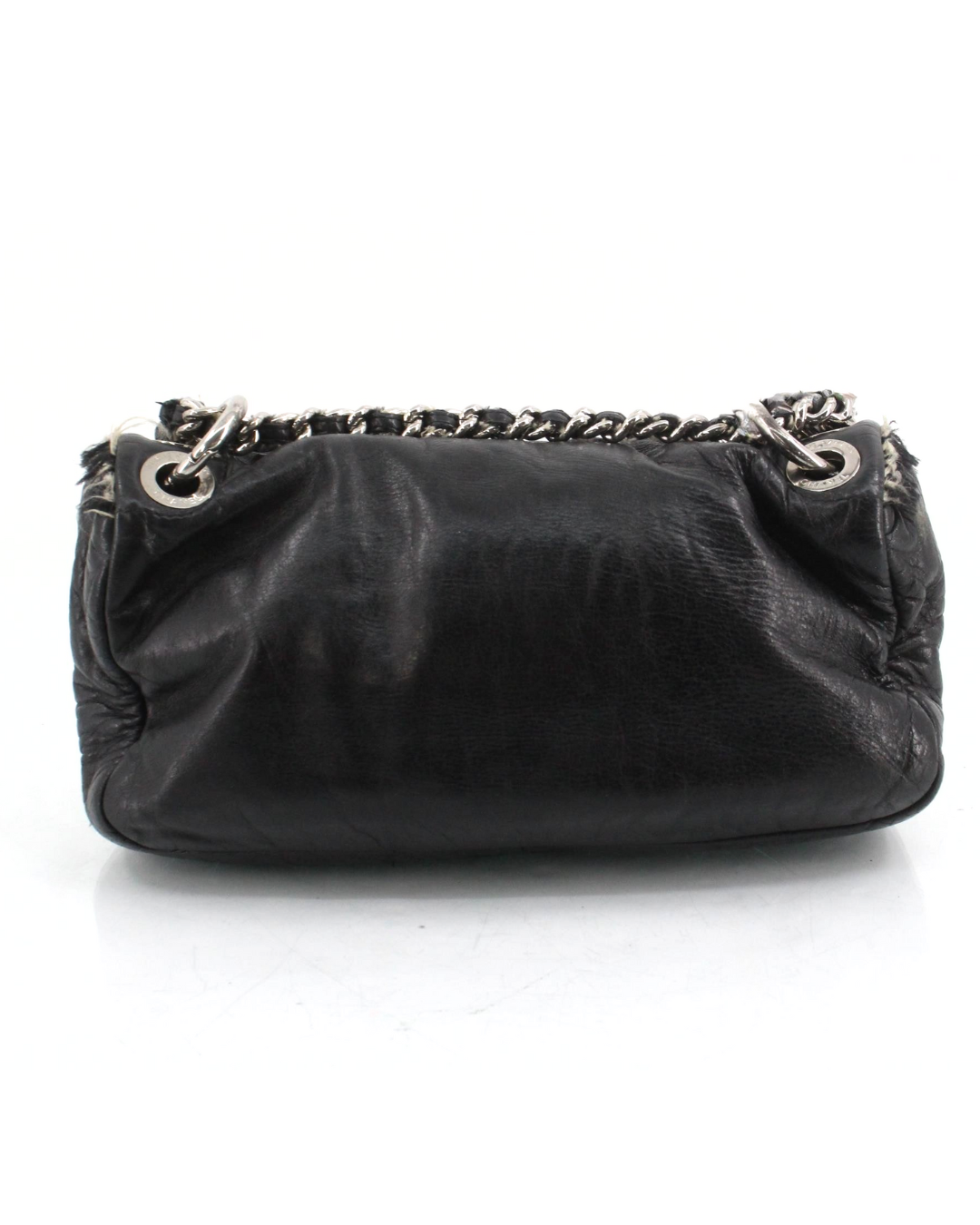 Chanel Shearling Fringe Leather Flap