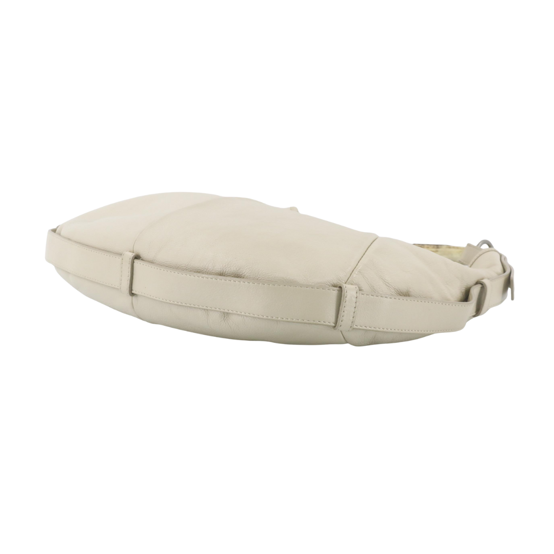 Yves Saint Laurent White Leather Mombasa