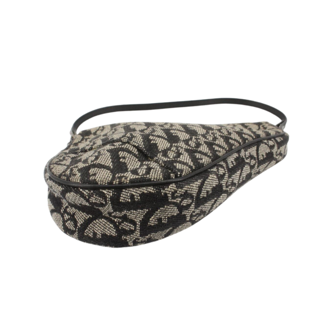 Vintage Christian Dior Black Saddle Pochette – photo 4 of 6