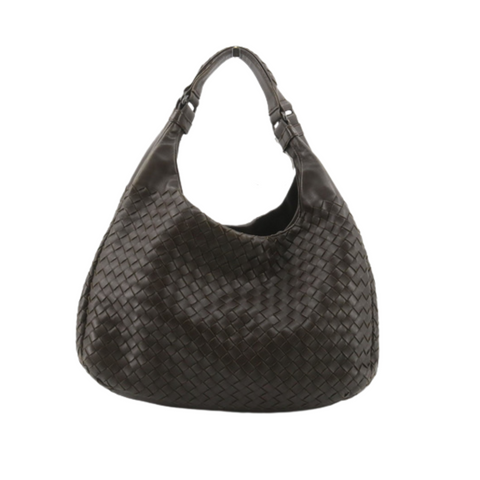 Bottega Brown Intreciatto Hobo Toe Bag